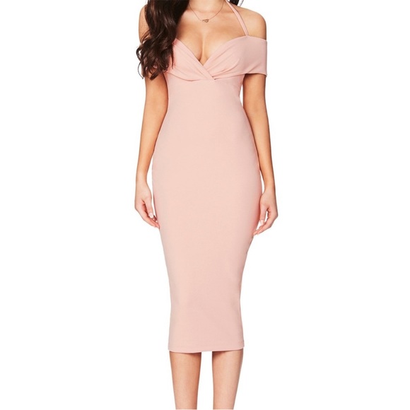 Nookie - NWT - ATHENA OFF SHOULDER
MIDI Blush Pink Size small - Picture 1 of 11